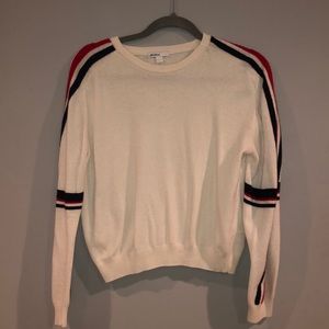 White striped sweater